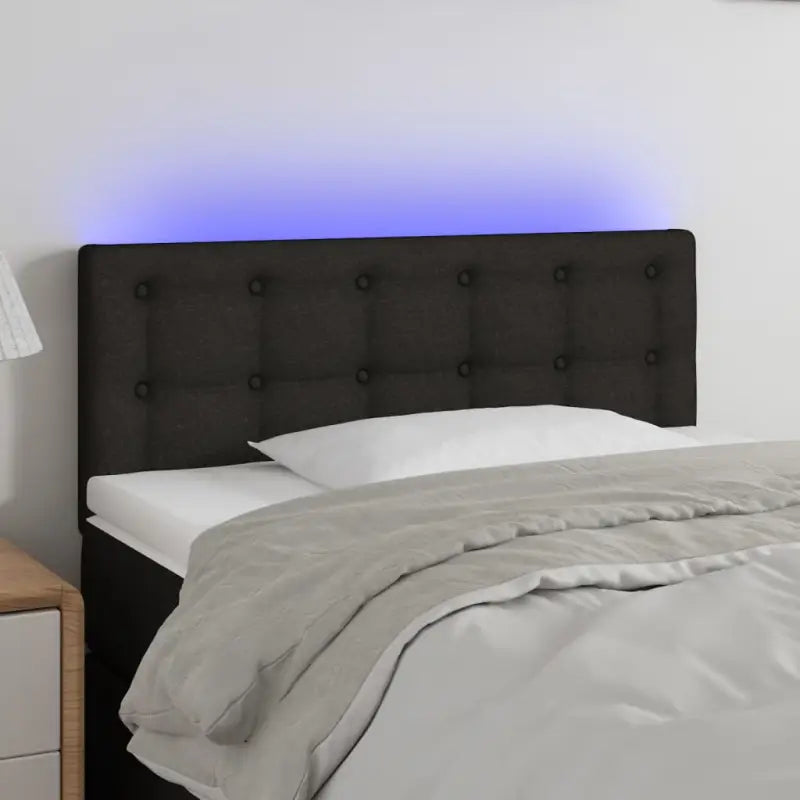 Klassiek LED Hoofdbord voor een moderne slaapkamer uitstraling - Zwart / 80 x 5 x 78/88 cm / 1 - Hoofdborden