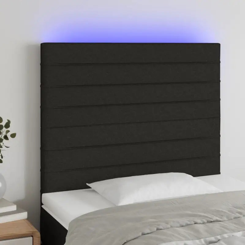 Klassiek LED Hoofdbord voor een moderne slaapkamer uitstraling - Zwart / 100 x 5 x 118/128 cm / 1 - Hoofdborden