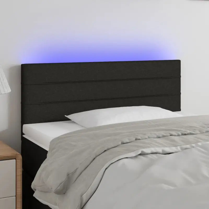 Klassiek LED Hoofdbord voor een moderne slaapkamer uitstraling - Zwart / 80 x 5 x 78/88 cm / 1 - Hoofdborden