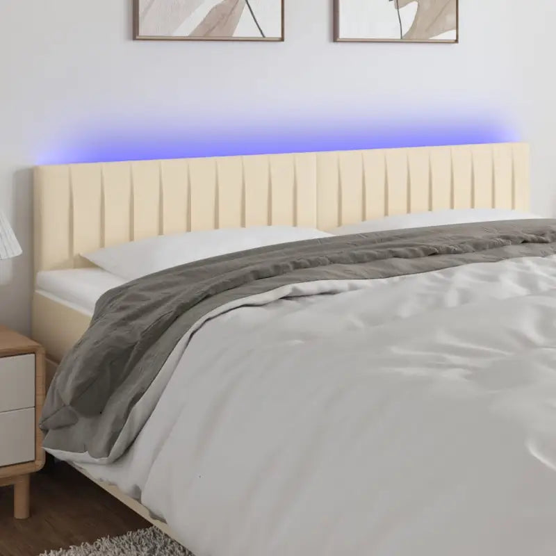 Klassiek LED Hoofdbord voor Moderne Slaapkamer - Crème / 160 x 5 x 78/88 cm / 1 - Hoofdborden en voetborden