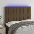 Klassiek LED Hoofdbord voor Moderne Slaapkamer - Donkerbruin / 144 x 5 x 118/128 cm / 1 - Hoofdborden en voetborden