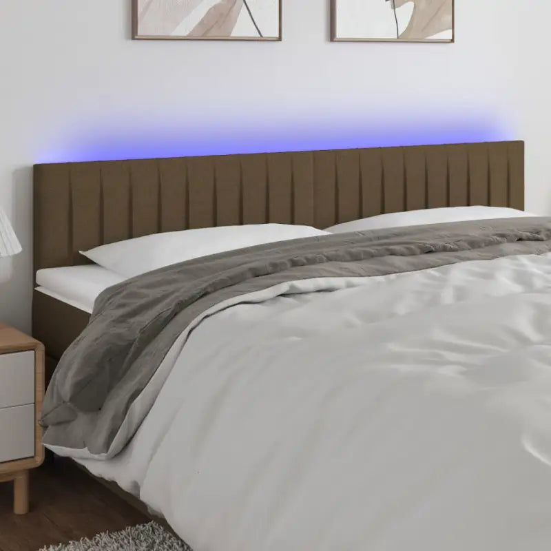 Klassiek LED Hoofdbord voor Moderne Slaapkamer - Donkerbruin / 200 x 5 x 78/88 cm / 1 - Hoofdborden en voetborden