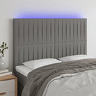 Klassiek LED Hoofdbord voor Moderne Slaapkamer - Donkergrijs / 144 x 5 x 118/128 cm / 1 - Hoofdborden en voetborden