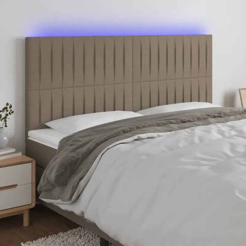 Klassiek LED Hoofdbord voor Moderne Slaapkamer - Taupe / 180 x 5 x 118/128 cm / 1 - Hoofdborden en voetborden