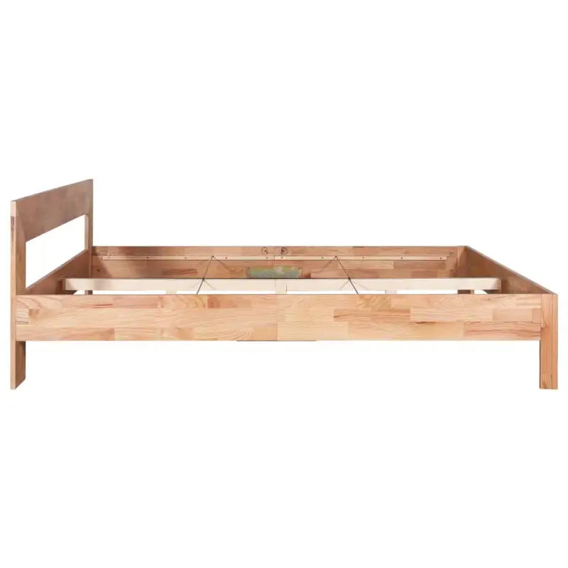 Klassiek massief eikenhout bedframe met elegante uitstraling - 160 x 200 cm - Bedden & bedframes