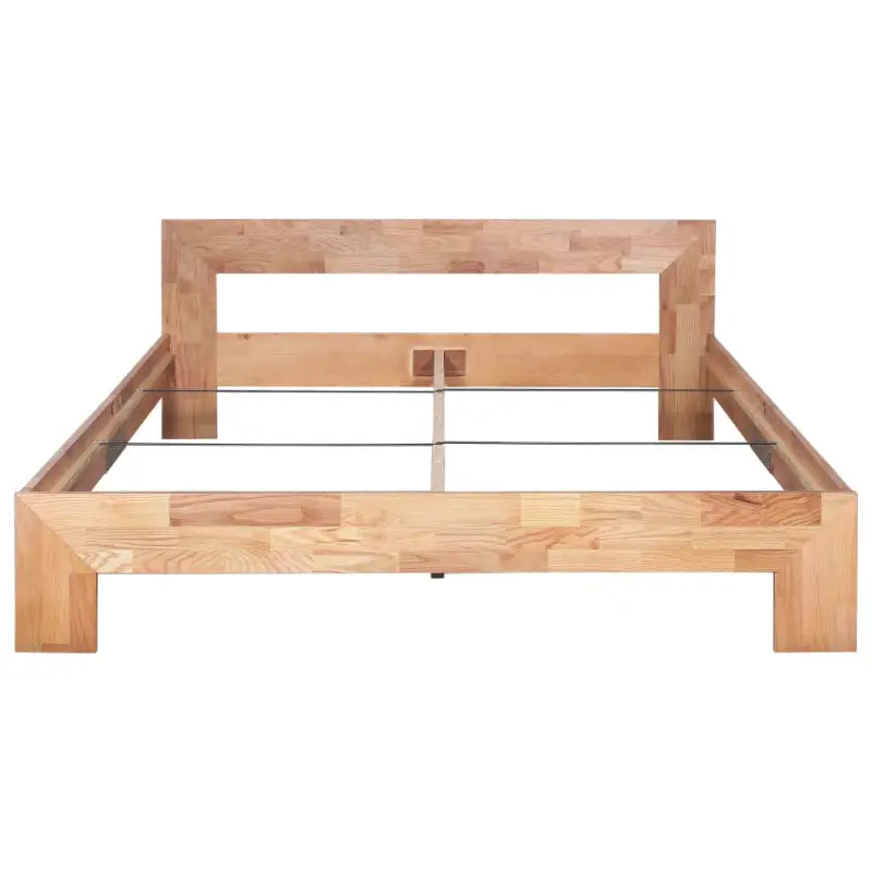 Klassiek massief eikenhout bedframe met elegante uitstraling - 160 x 200 cm - Bedden & bedframes