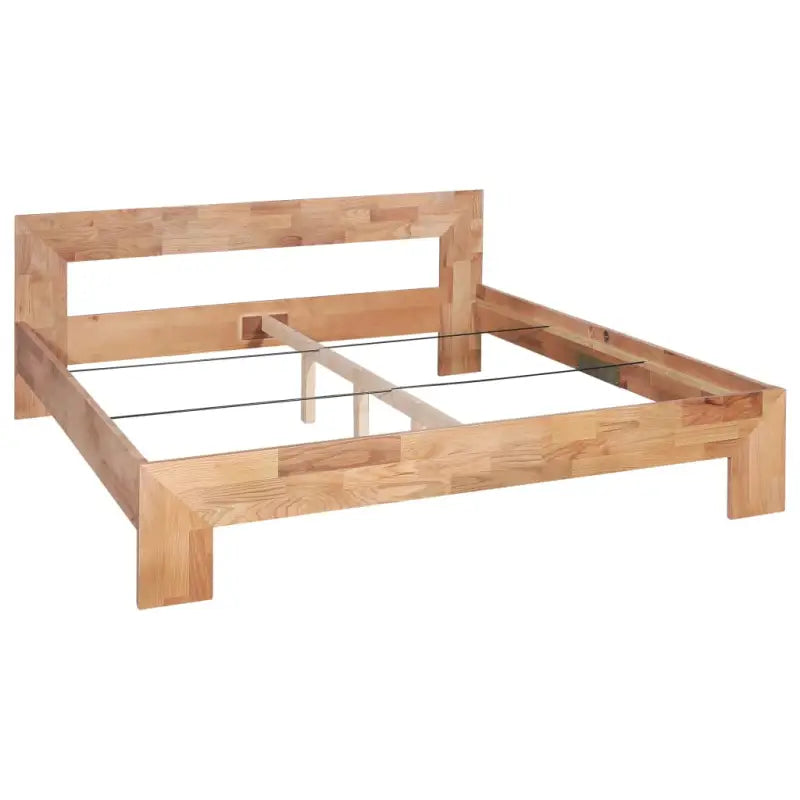 Klassiek massief eikenhout bedframe met elegante uitstraling - 160 x 200 cm - Bedden & bedframes
