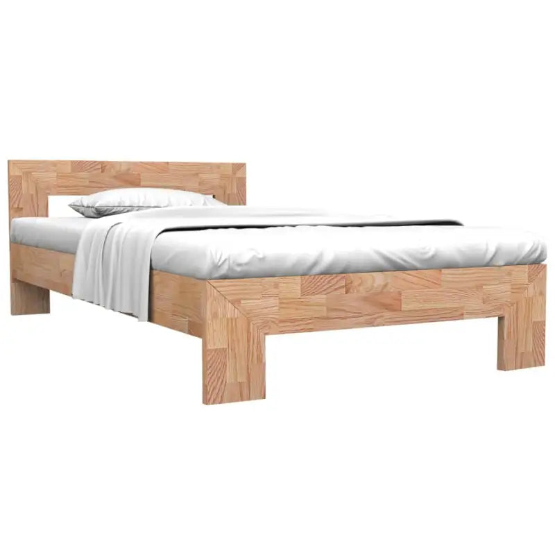 Klassiek massief eikenhout bedframe met elegante uitstraling - 160 x 200 cm - Bedden & bedframes