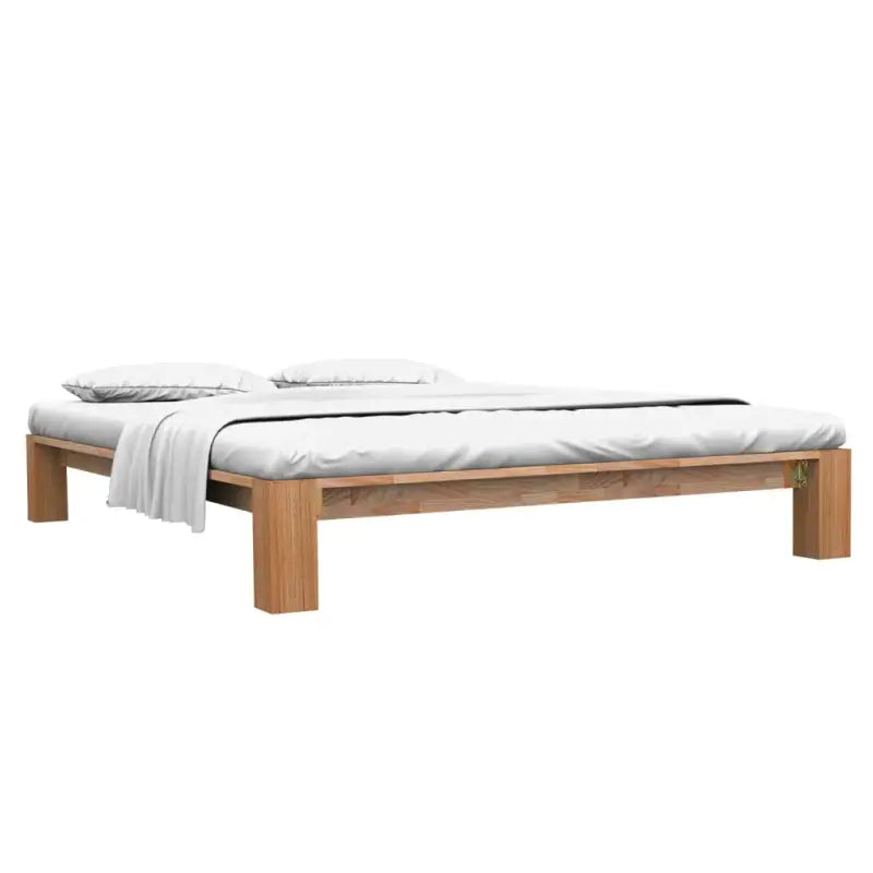 Klassiek massief eikenhouten bedframe met rustieke charme - 160 x 200 cm - Bedden & bedframes