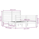 Klassiek massief grenenhouten bedframe met aanvullende ondersteuning - Bedden & bedframes