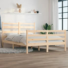Klassiek massief grenenhouten bedframe met aanvullende ondersteuning - Naturel / 120 x 200 cm - Bedden & bedframes