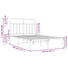 Klassiek metalen bedframe met extra opbergruimte en metalen latten - Bedden & bedframes