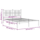 Klassiek metalen bedframe met extra opbergruimte en metalen latten - Bedden & bedframes