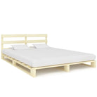 Klassiek palletbed gemaakt van massief grenenhout voor elke slaapkamer - Houtkleur / 140 x 200 cm - Bedden & bedframes