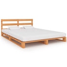 Klassiek palletbed gemaakt van massief grenenhout voor elke slaapkamer - Bruin / 120 x 200 cm - Bedden & bedframes