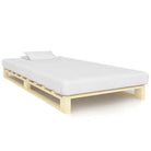 Klassiek palletbedframe van massief grenenhout voor elke slaapkamer - Houtkleur / 100 x 200 cm - Bedden & bedframes
