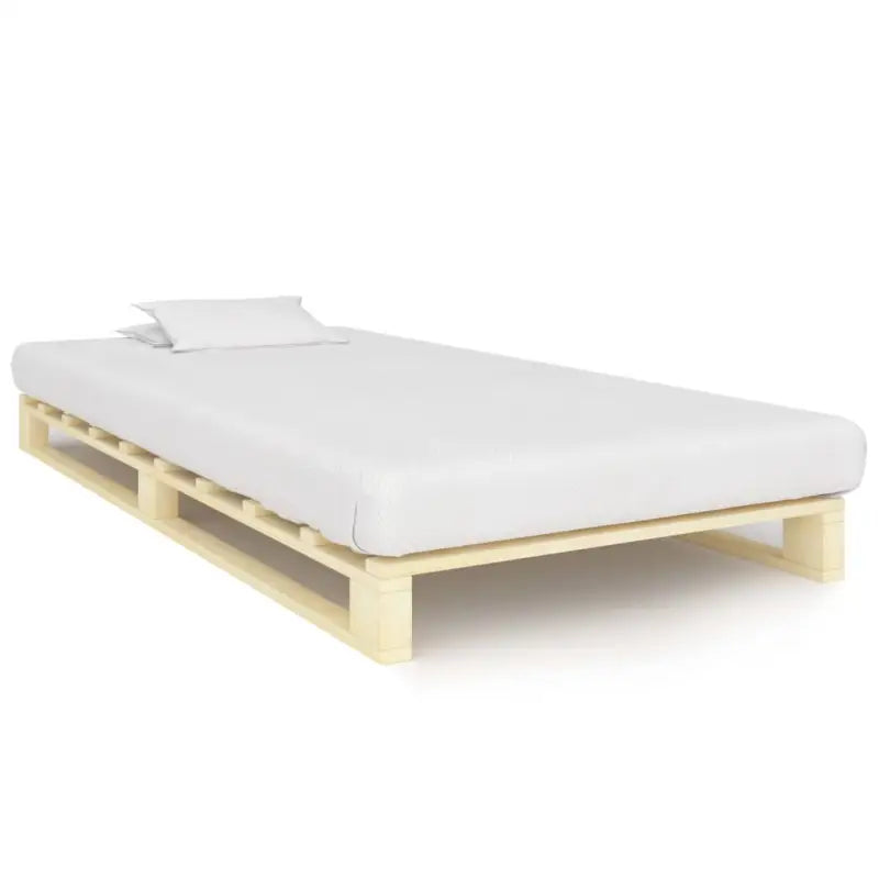 Klassiek palletbedframe van massief grenenhout voor elke slaapkamer - Houtkleur / 100 x 200 cm - Bedden & bedframes