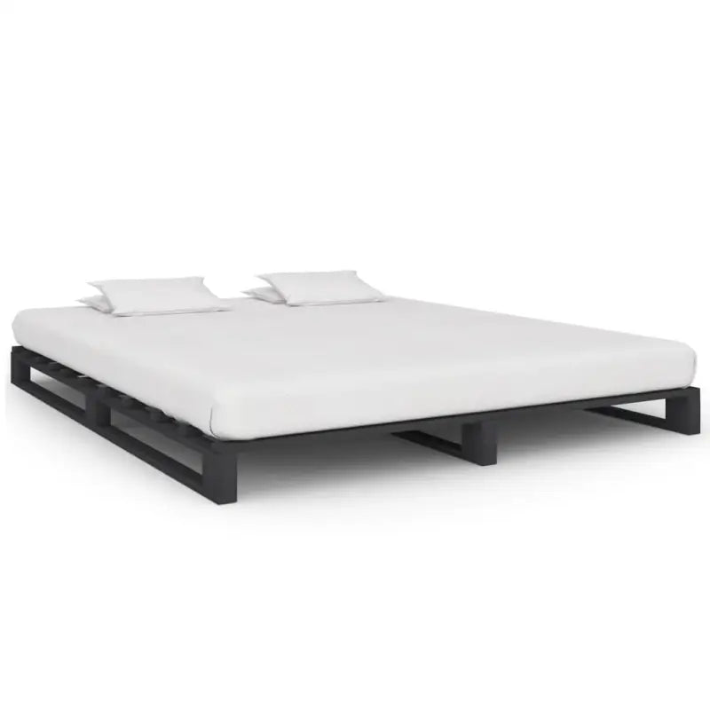 Klassiek palletbedframe van massief grenenhout voor elke slaapkamer - Grijs / 200 x 200 cm - Bedden & bedframes