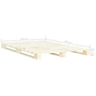 Klassiek palletbedframe van massief grenenhout voor elke slaapkamer - Bedden & bedframes