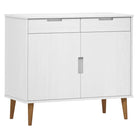 Klassiek Scandinavisch dressoir van massief grenenhout - Dressoirs & buffetkasten
