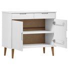 Klassiek Scandinavisch dressoir van massief grenenhout - Dressoirs & buffetkasten