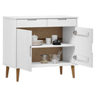 Klassiek Scandinavisch dressoir van massief grenenhout - Dressoirs & buffetkasten