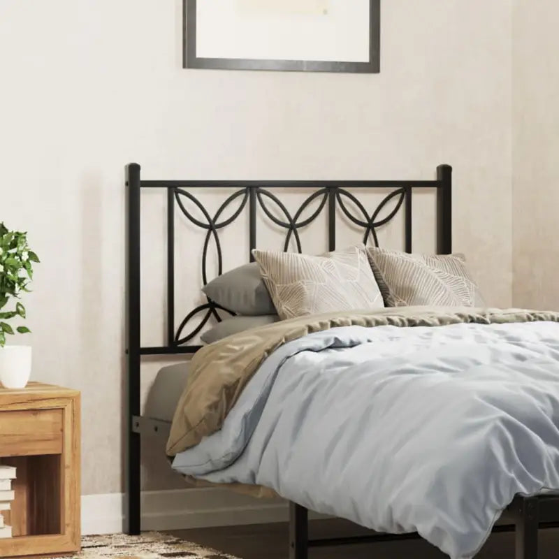 Klassiek stalen hoofdbord en voetbord voor een complete slaapkamer uitstraling - Zwart / 80 cm / 1 - Hoofdborden