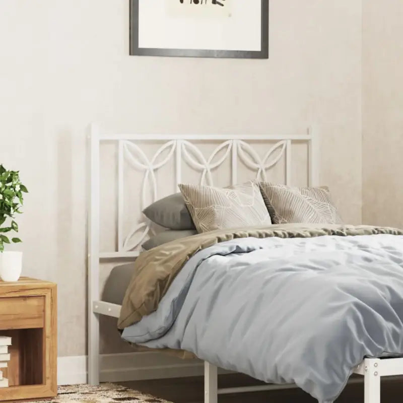 Klassiek stalen hoofdbord en voetbord voor een complete slaapkamer uitstraling - Wit / 90 cm / 1 - Hoofdborden