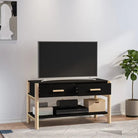 Klassiek Tv-meubel met bewerkt hout en houten poots voor stijl en duurzaamheid - Tv-meubels