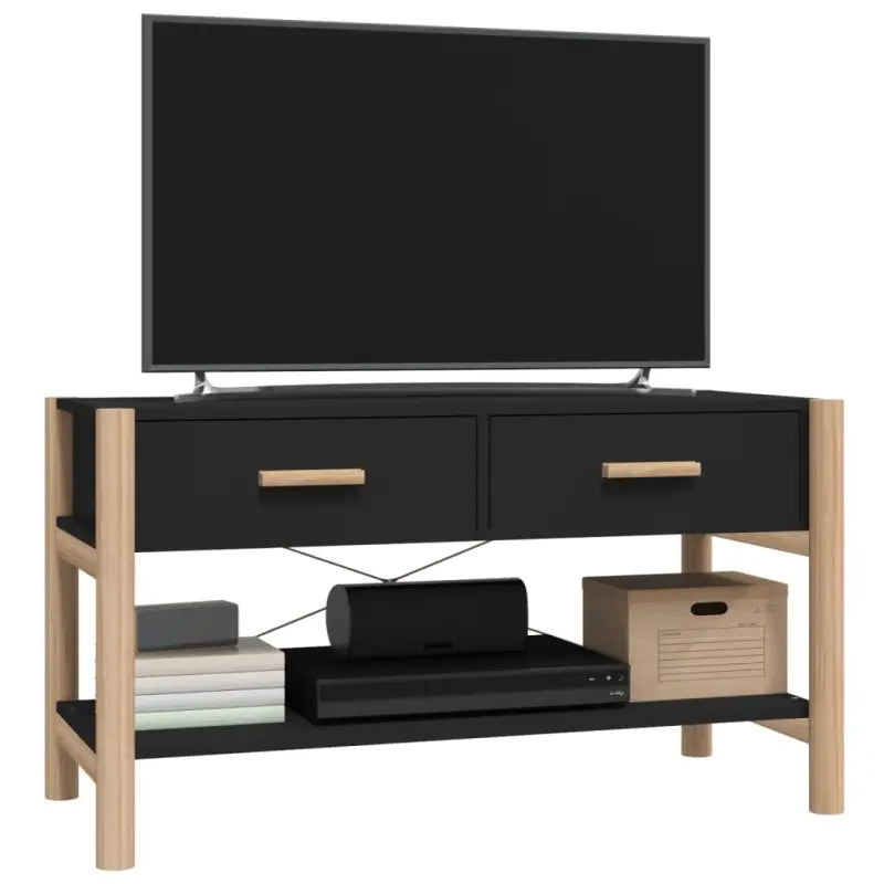 Klassiek Tv-meubel met bewerkt hout en houten poots voor stijl en duurzaamheid - Tv-meubels