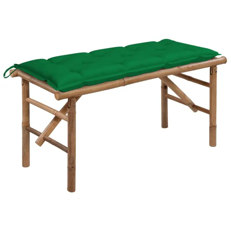Klassieke Bamboe Tuinbank met Sets Touwtjes en Inklapbaar Design - Groen / 120 x 50 x 7 cm / 1 - Tuinbanken