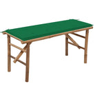 Klassieke Bamboe Tuinbank met Sets Touwtjes en Inklapbaar Design - Groen / 120 x 50 x 4 cm / 1 - Tuinbanken