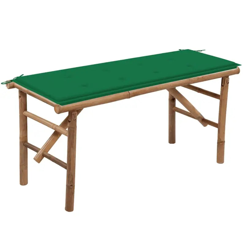 Klassieke Bamboe Tuinbank met Sets Touwtjes en Inklapbaar Design - Groen / 120 x 50 x 4 cm / 1 - Tuinbanken