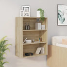 Klassieke bewerkt hout hangkast voor muurruimte en decoratie - Sonoma eiken / 1 - Dressoirs & buffetkasten
