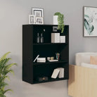Klassieke bewerkt hout hangkast voor muurruimte en decoratie - Zwart / 1 - Dressoirs & buffetkasten
