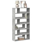 Klassieke boekenkast van bewerkt hout met strak ontwerp - Betongrijs / 1 / 187.5 cm - Boekenkasten
