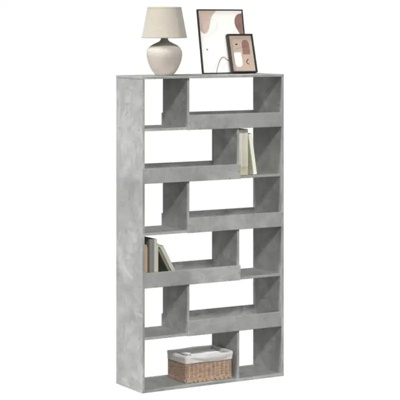 Klassieke boekenkast van bewerkt hout met strak ontwerp - Betongrijs / 1 / 187.5 cm - Boekenkasten