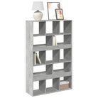 Klassieke Boekenkast van bewerkt hout met strak ontwerp - Betongrijs / 1 / 156.5 cm - Boekenkasten