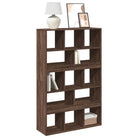 Klassieke Boekenkast van bewerkt hout met strak ontwerp - bruin eikenkleur / 1 / 156.5 cm - Boekenkasten