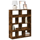 Klassieke Boekenkast van bewerkt hout met strak ontwerp - Gerookt eiken / 1 / 125.5 cm - Boekenkasten