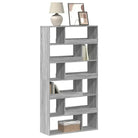Klassieke boekenkast van bewerkt hout met strak ontwerp - Grijs sonoma / 1 / 187.5 cm - Boekenkasten