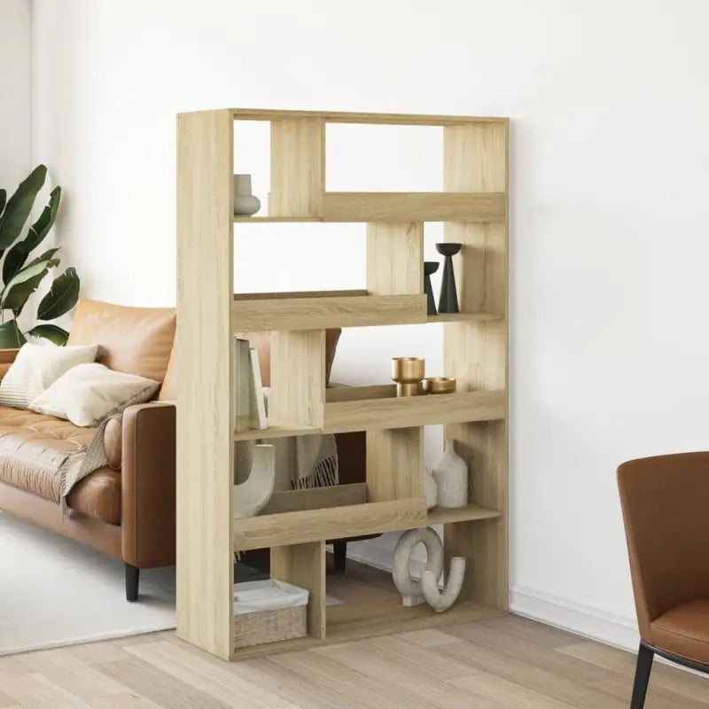 Klassieke boekenkast van bewerkt hout met strak ontwerp - Sonoma eiken / 1 / 156.5 cm - Boekenkasten