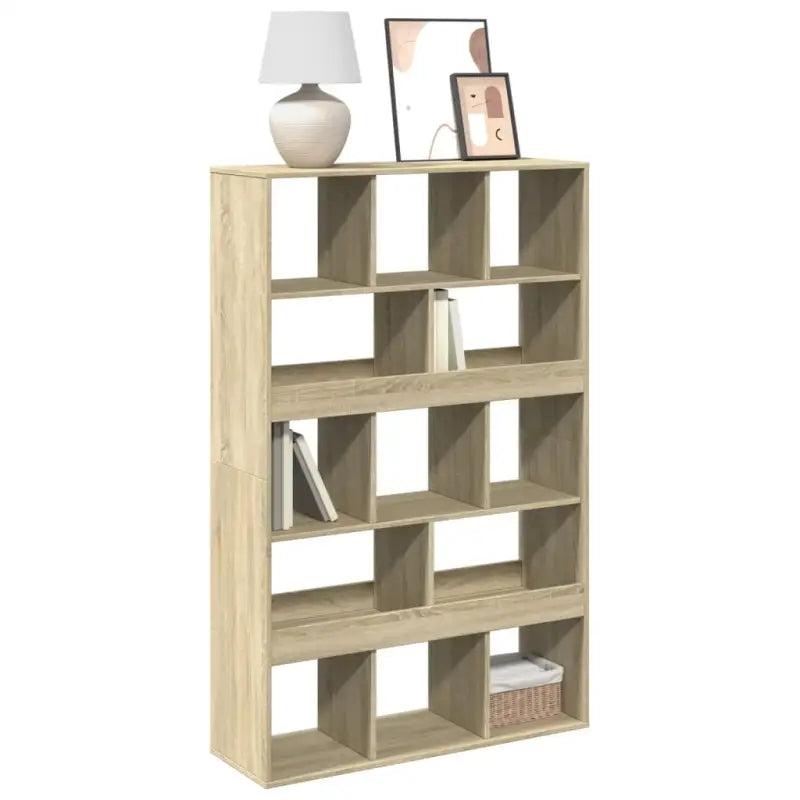 Klassieke Boekenkast van bewerkt hout met strak ontwerp - Sonoma eiken / 1 / 156.5 cm - Boekenkasten