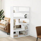 Klassieke boekenkast van bewerkt hout met strak ontwerp - Wit / 1 / 156.5 cm - Boekenkasten
