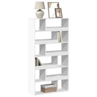 Klassieke boekenkast van bewerkt hout met strak ontwerp - Wit / 1 / 187.5 cm - Boekenkasten