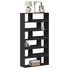 Klassieke boekenkast van bewerkt hout met strak ontwerp - Zwart / 1 / 187.5 cm - Boekenkasten