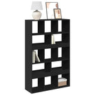 Klassieke Boekenkast van bewerkt hout met strak ontwerp - Zwart / 1 / 156.5 cm - Boekenkasten