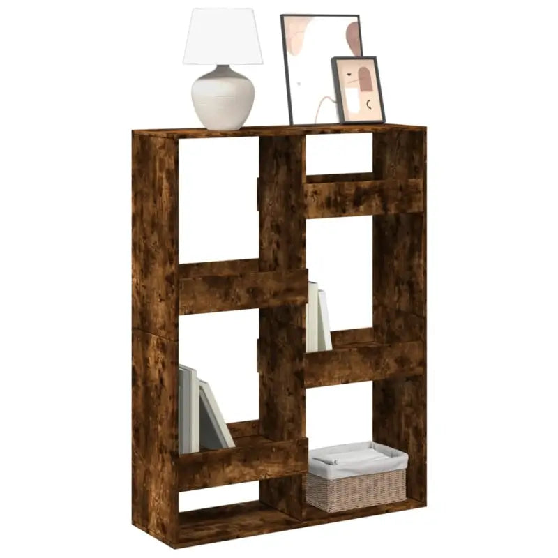 Klassieke boekenkast van bewerkt hout voor een stijlvol interieur - Gerookt eiken / 1 / 135 cm - Boekenkasten