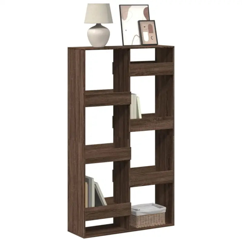 Klassieke boekenkast van bewerkt hout voor een stijlvol interieur - bruin eikenkleur / 1 / 175 cm - Boekenkasten
