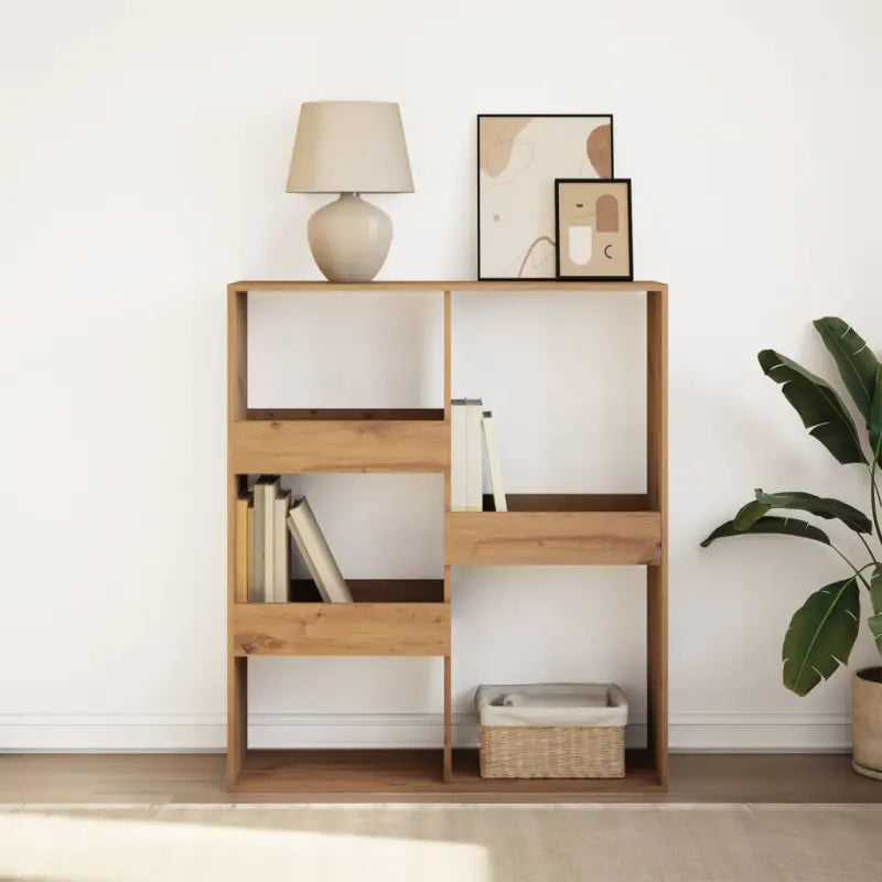 Klassieke boekenkast van bewerkt hout voor een stijlvol interieur - artisian oak / 1 / 115 cm - Boekenkasten